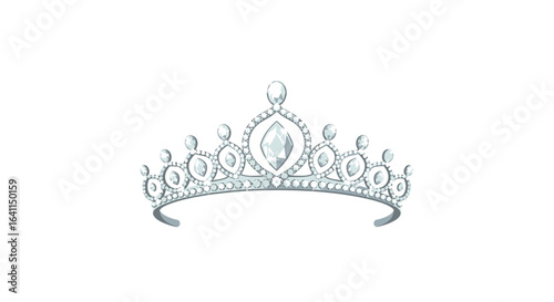 Sparkling jeweled tiara fit for royalty with intricate gemstone settings