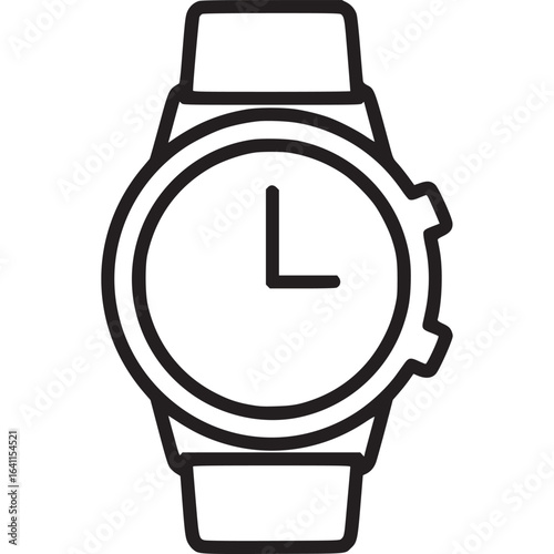 Wrist watch, a time clock accessory for fashion and style, isolated on white background a wearable hand device with hour, minute, and second for elegant luxury