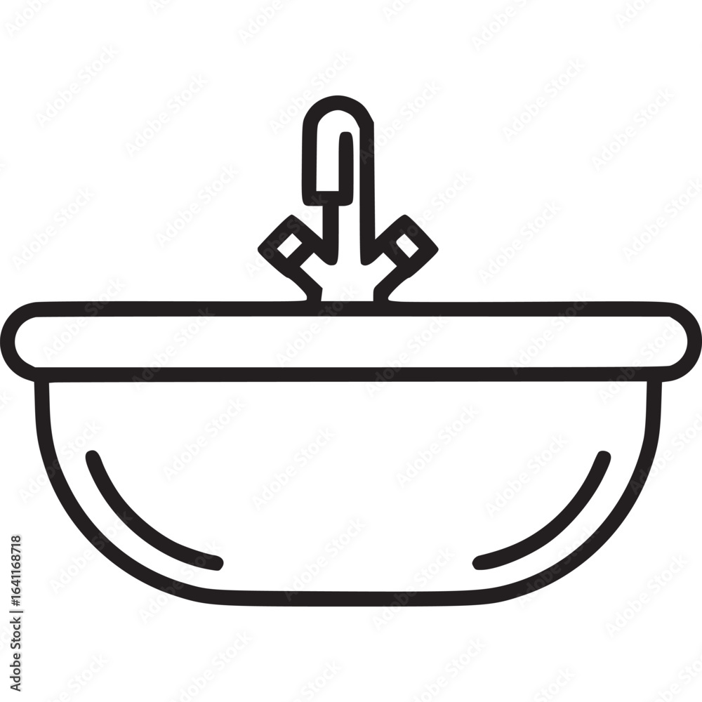 Φωτογραφία Bathroom sink isolated on white background, a plumbing fixture used for washing