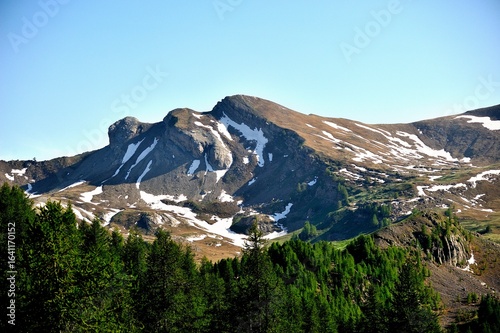 Landscape of moutains in the alps