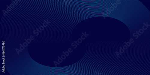 Abstract blue background with glowing curved lines. Shiny blue swirl curve lines design. Spiral lines. Geometric oval pattern. Futuristic technology concept. Vector illustration