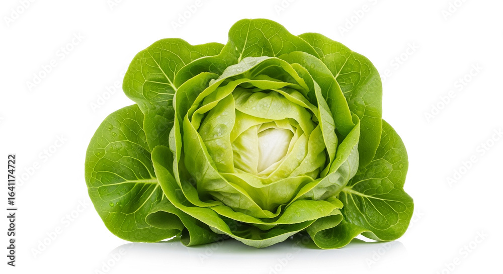 Obraz premium Crisp Butterhead Lettuce: A Vibrant, Fresh Vegetable