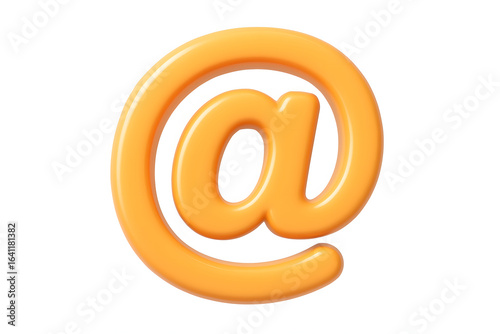 Wallpaper Mural At Sign: An eye-level shot showcasing a vibrant, three-dimensional '@' symbol, rendered with a smooth, glossy finish, ready for a creative digital project. Torontodigital.ca