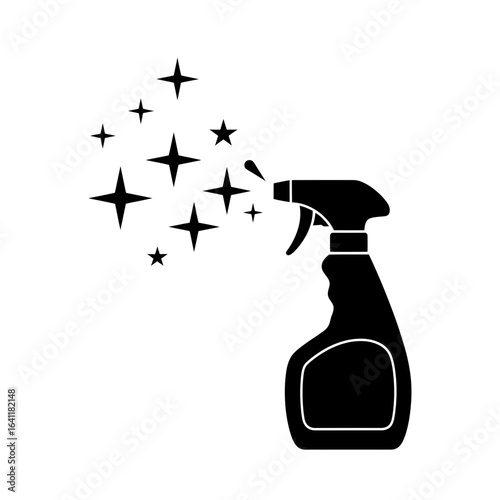 Cleaning Spray Bottle Silhouette: Hygiene, Cleanliness, and Sanitation