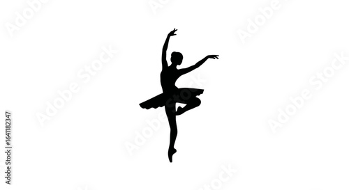 Ballerina Pirouette Silhouette: Elegant Dance and Ballet Icon