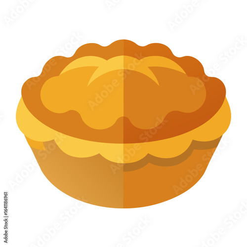 Butter tart vector on white background