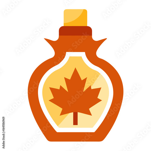 maple syrup vector on white background