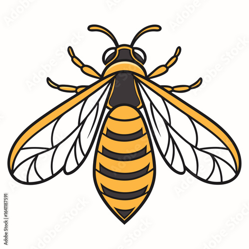 Bee Wings Icon  Sweet Apiary Vector Illustration for Print and Digital Use