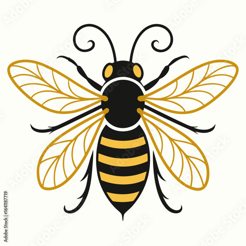 Honey Bee Icon  Sweet Apiary Vector Illustration for Print and Digital Use
