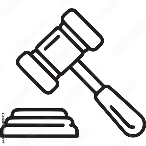Gavel and sound block isolated on white background representing law, justice, and legal proceedings, suitable for use in legal, governmental, and judicial contexts