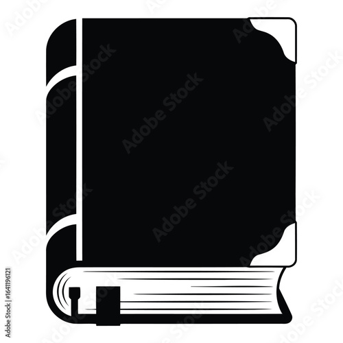 Vector art of old book isolated on white background