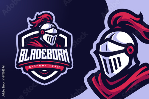 Knights Warrior Gaming Logo Template for E-sports Team or Game Tournament