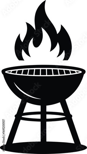 Grill barbecue bbq grilling summer food cooking fire flame charcoal outdoor picnic party cookout 100 silhouette