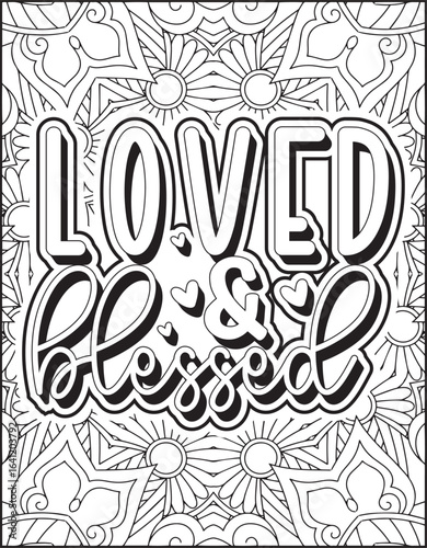 Bible Verse Quote Coloring Page for Adults. Christian Quote Mandala Coloring Page