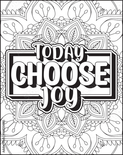 Bible Verse Quote Coloring Page for Adults. Christian Quote Mandala Coloring Page