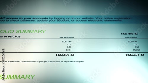 Generic Retirement IRA Contributions Portfolio Paperwork - Ominous - Middle Sized Amount