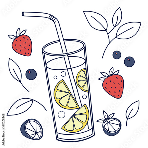 lemonade berry on white background 