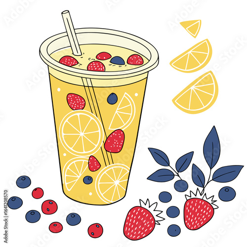 lemonade berry with leaves