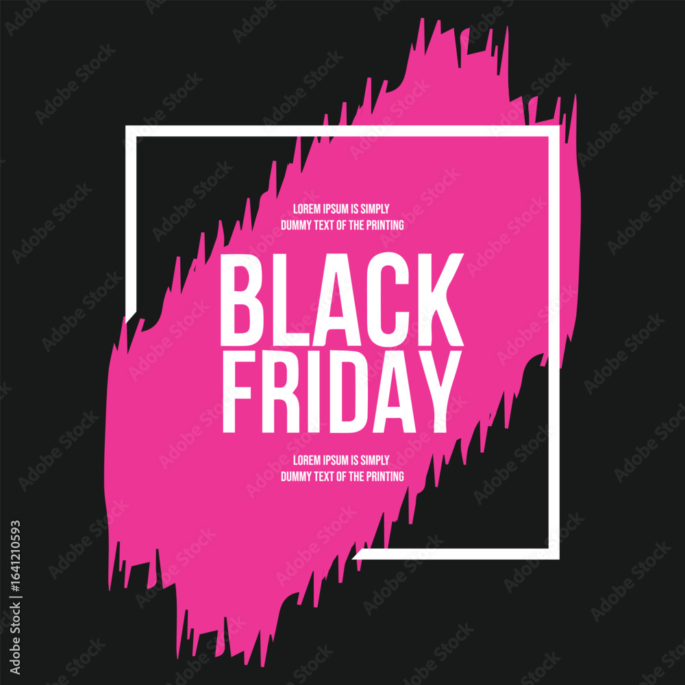 Fototapeta premium Black Friday Grunge Brush Frame