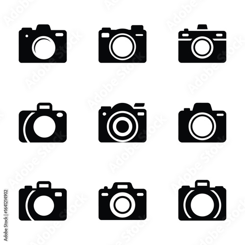 Minimalist camera icons photography symbol