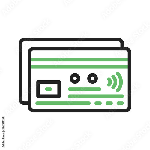 Credit card icon vector image. Suitable for mobile apps, web apps and print media.