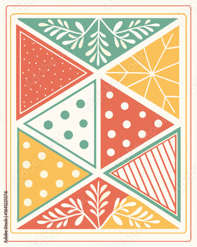 Seamless colorful patchwork design	