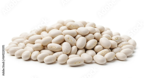 Pile of cannellini beans great northern beans white kidney beans healthy food ingredient for cooking recipes
