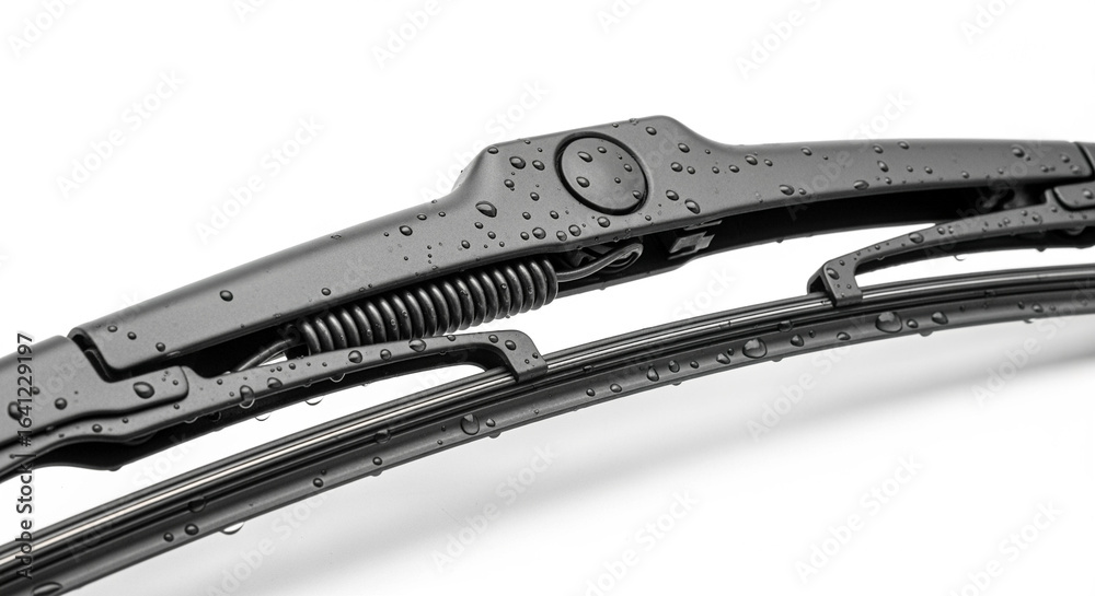 Obraz premium Windshield wiper blade replacement car auto parts vehicle maintenance rain snow ice clear visibility safety