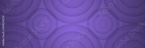 Purple banner suitable for social networks with pattern with circles. Horizontal background, headers, posters, cards, website. Vector illustration