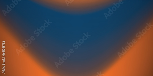 Abstract dark blue orange wavy gradient background with grainy texture VECTOR EPS10