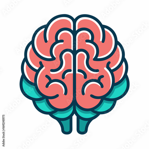 Human Brain Anatomy Vector Icon Set