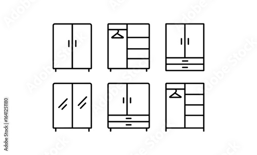 Minimalist linear wardrobe designs: closet organization and storage solutions