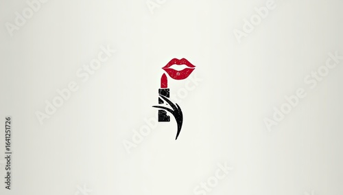 Lipstick logo, feminine design