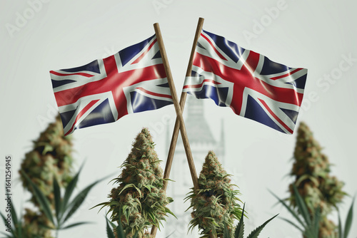 Union Jack Flags and Cannabis Buds