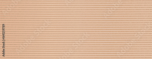 Seamless vector kraft cardboard texture. Light brown ribbed paper with horizontal lines and natural rustic look. Perfect recycled background for vintage, handmade, and eco designs.