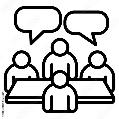 Advisory Teamwork line icon