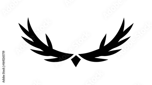 Antler horn silhouette vector design element nature wild animal deer graphic icon symbol illustration art 100