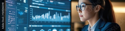 Focused hotel manager reviews performance metrics in a well-lit office during working hours