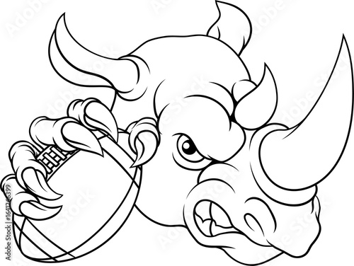 Rhino Rhinoceros Football C...