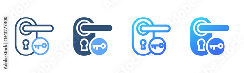 Door Handle icon sheet multi style collection