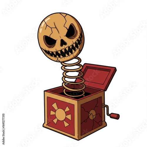Pixel Art Jack in the Box with a Skull