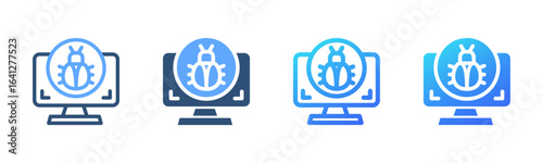 Antivirus icon sheet multi style collection