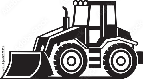 Heavy Machinery Front Loader Icon Graphic