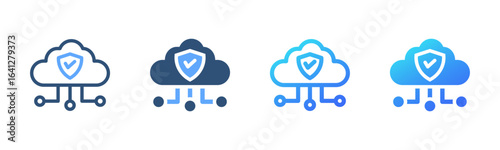 Cloud Computing icon sheet multi style collection