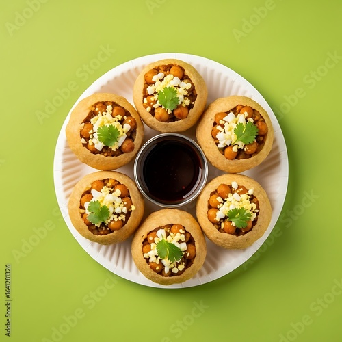 Pani puri or golgappa, a popular indian street food snack