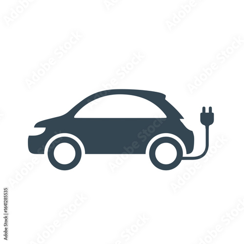 Elektroauto Symbol Laden E Auto Vektor Illustration Elektromobilität Nachhaltigkeit Umweltfreundlich Erneuerbare Energie Ladestation E Mobilität Technologie Zukunft Verkehr Auto Mit Stecker Minimalist