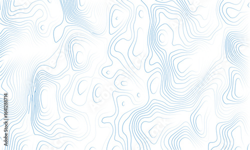 Abstract blue Topographic Map Lines Pattern – Geometric Contour Background for Modern Design and Decoration
