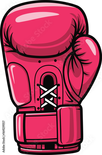 Pink Boxing Glove Illustration