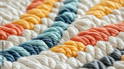 Colorful Yarn Weaving Texture