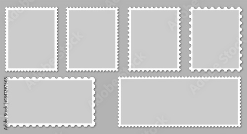 Postage stamp borders set